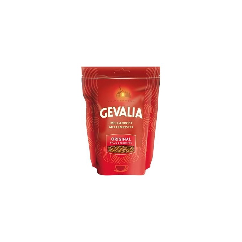 Snabbkaffe Gevalia Mellanrost Instant Refill 200g 6/fp