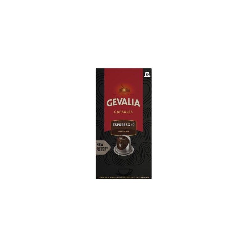 Kaffekapslar Gevalia Espresso 10 Intenso 10 st/fp