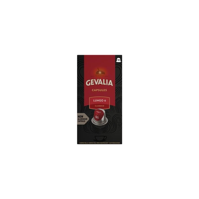 Kaffekapslar Gevalia Lungo 6 Classico 10 st/fp