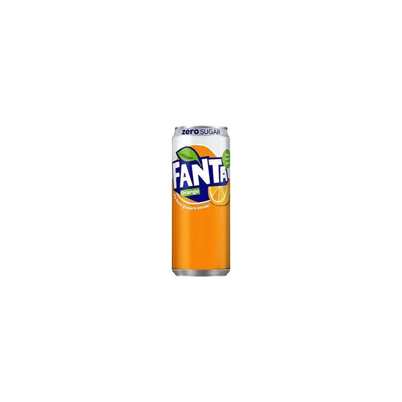 Läsk Fanta Zero Orange burk 33cl ink pant 20 burk/flak