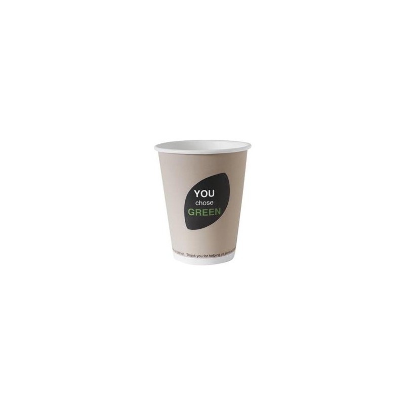 Pappersmugg Duni Ecoecho Thank You Brun 24cl
