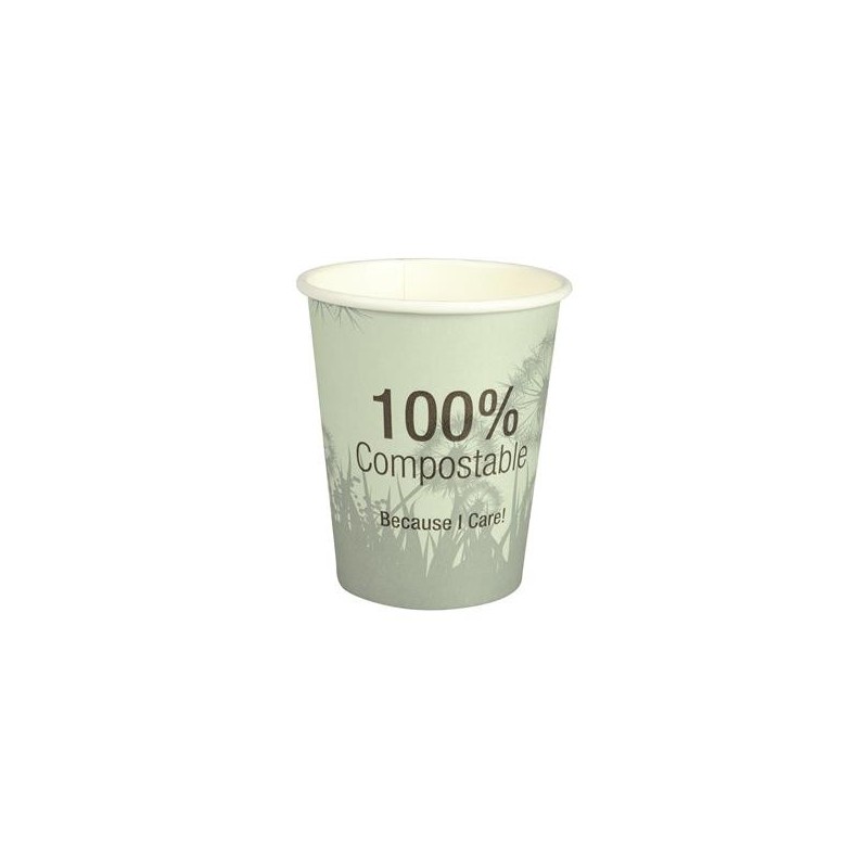 Pappersmugg 100% komposterbar Grön 24cl 50/fp