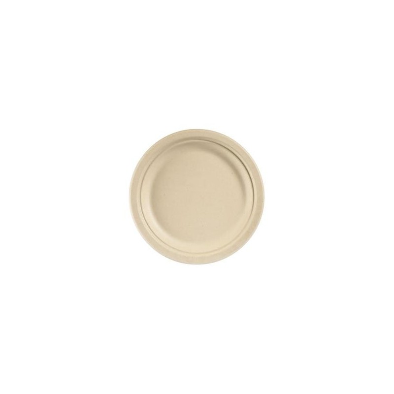 Papperstallrik 50 st/fp Flat Fiber 22cm 9 fp/krt