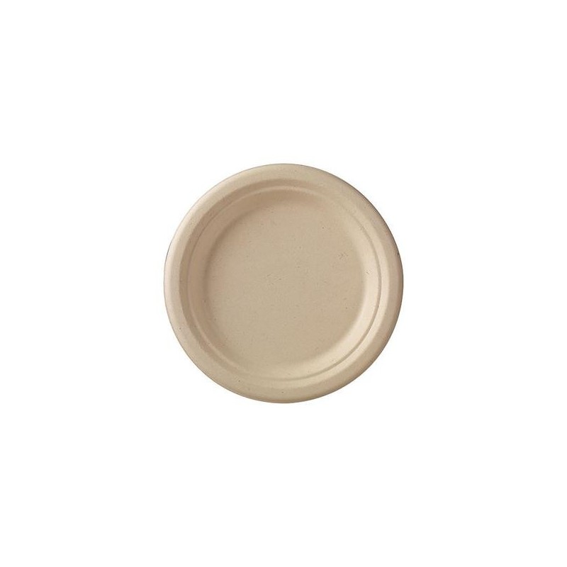 Papperstallrik 50 st/fp Flat Fiber 18cm 8 fp/krt