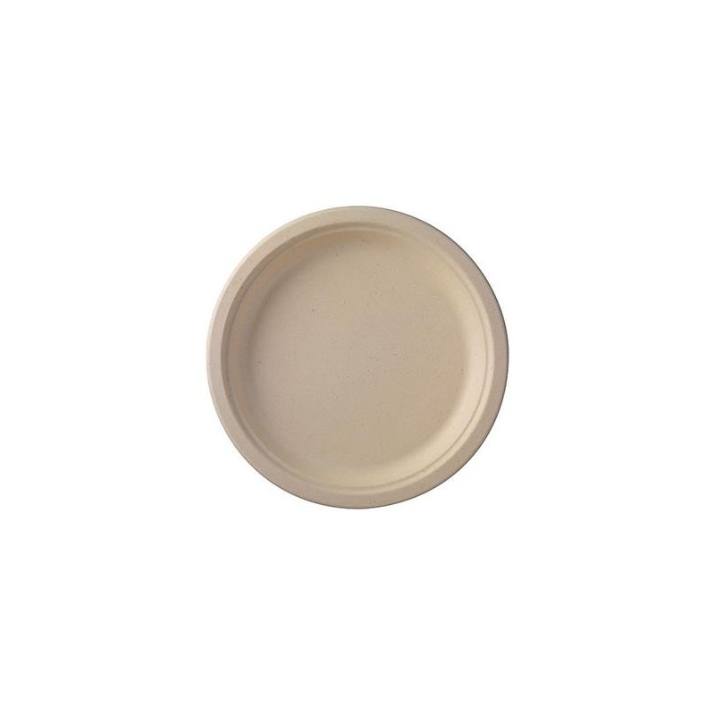 Papperstallrik 50 st/fp Flat Fiber 26cm 10 fp/krt