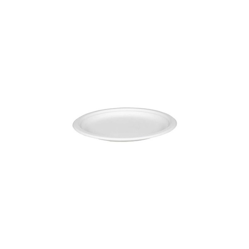 Tallrik Bagasse 50/fp komposterbar Vit 26cm
