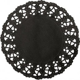 Fatpapper runt svart 19cm