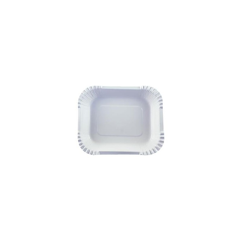 Papperstallrik 50 st/fp AllOffice Djup Belagd Vit 16x19cm 10 fp/krt