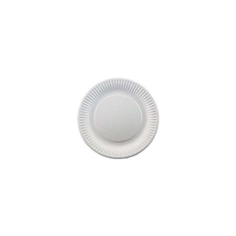 Papperstallrik 50 st/fp AllOffice Assiett Belagd Vit 18cm 20 fp/krt