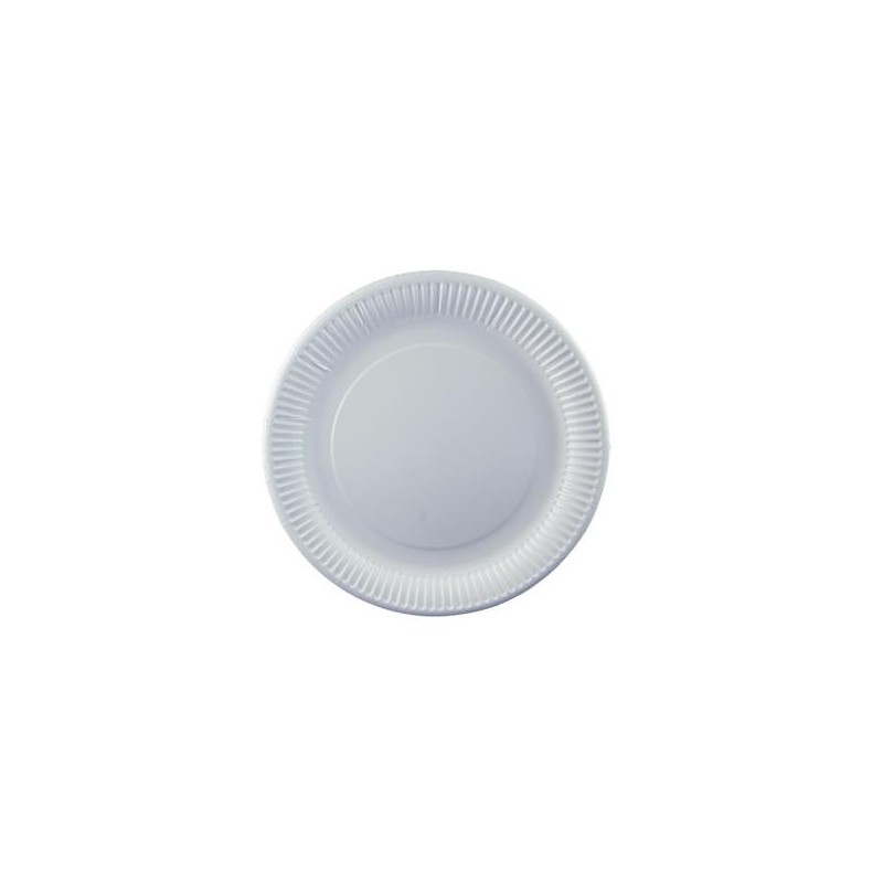 Papperstallrik 50 st/fp AllOffice Flat Belagd Vit 23cm 18 fp/krt