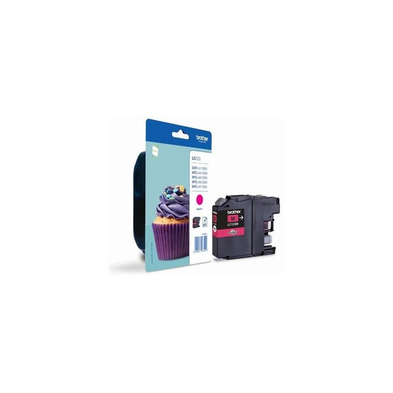 Bläckpatron Brother 600sid LC123M Magenta