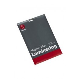Lamineringsficka 25/fp AllOffice Glossy 2x125mic A6
