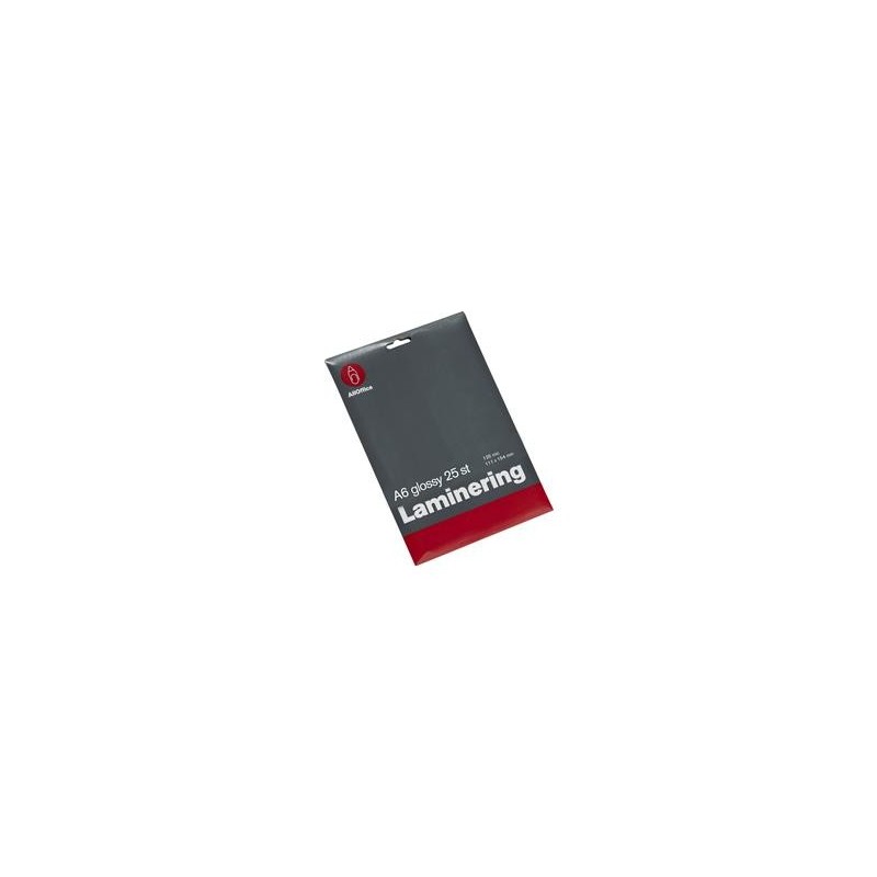 Lamineringsficka 25/fp AllOffice Glossy 2x125mic A6