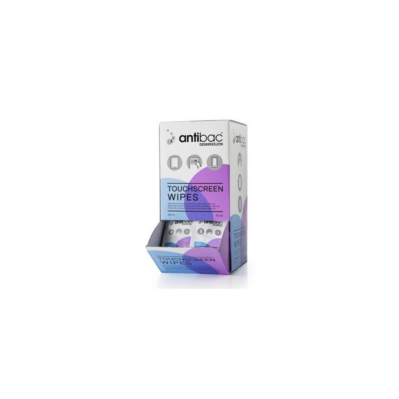 Rengöringsduk Antibac 95/fp Touchscreen wipes singelpack