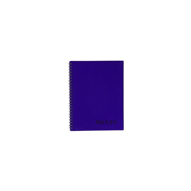 Kollegieblock 6/fp Intense PP Linjertat 60 Blad Lila A5 70g