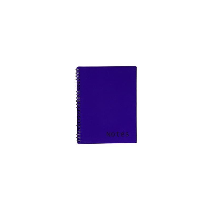Kollegieblock 6/fp Intense PP Linjertat 60 Blad Lila A4 70g