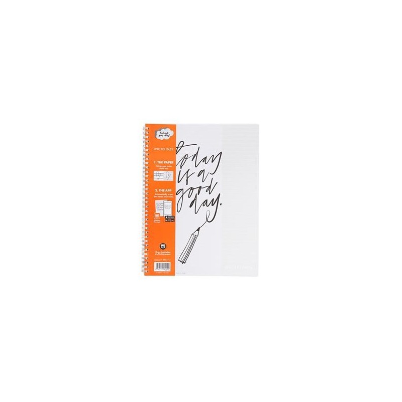 Kollegieblock 6/fp WhiteLines 60 blad Linjerat 80 g FSC A4