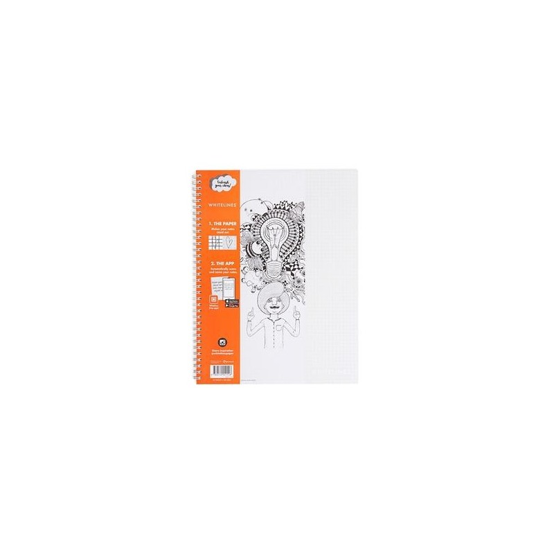 Kollegieblock 6/fp WhiteLines Rutat 60 Blad A4 70g