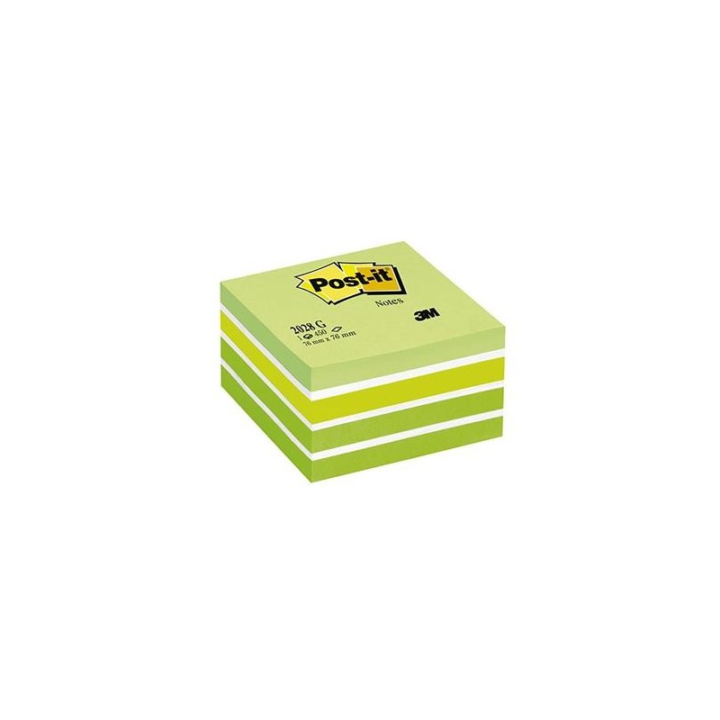 Notiskub Post-it Fresh green 76x76mm 12 st/krt