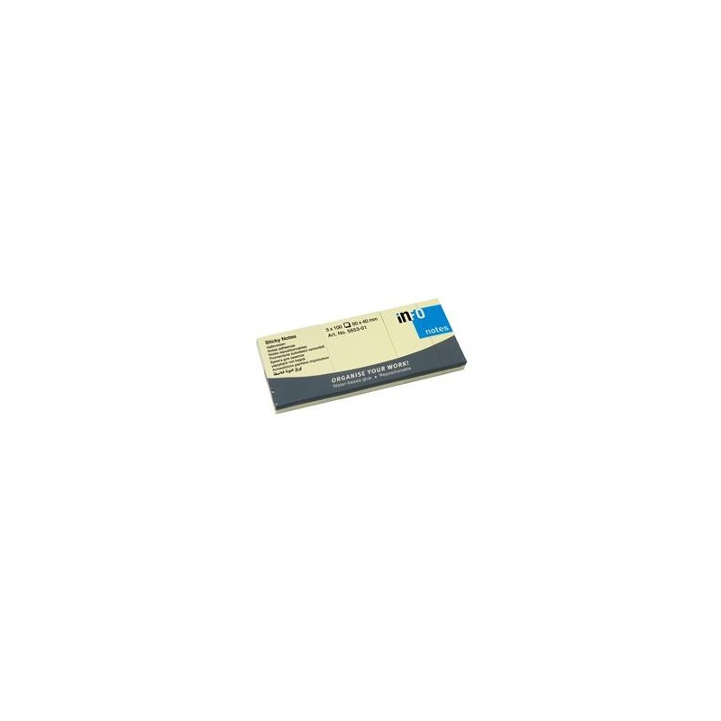 Notisar 3 st/fp Info Notes gul 50x40 mm