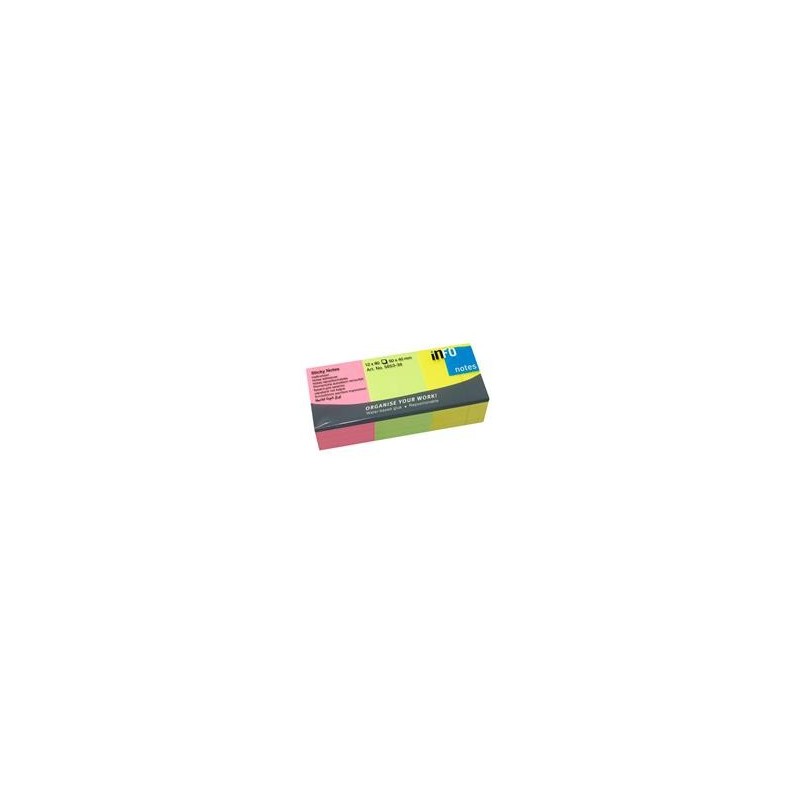 Notisar 12 st/fp Info Notes Brilliant Mix 50x40mm