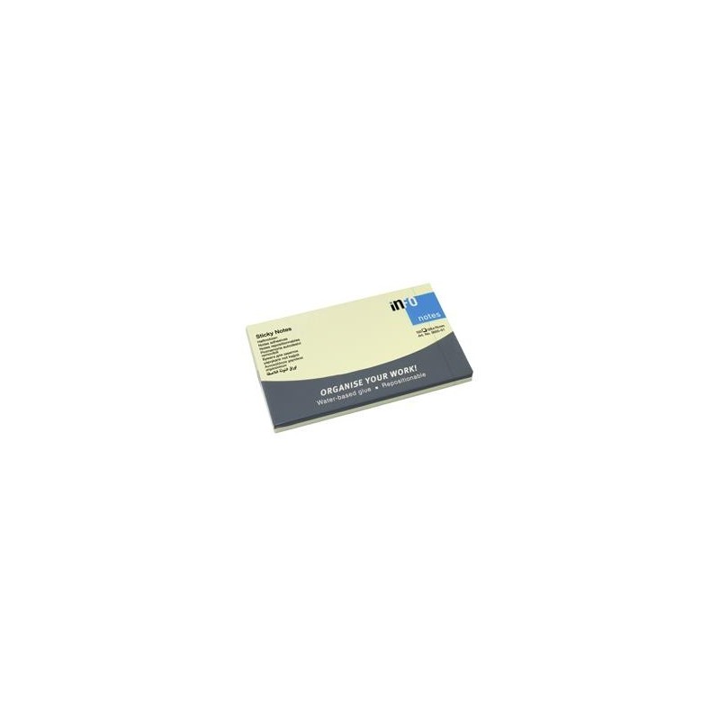 Notisar 12 st/fp Info Notes gul 125x75mm