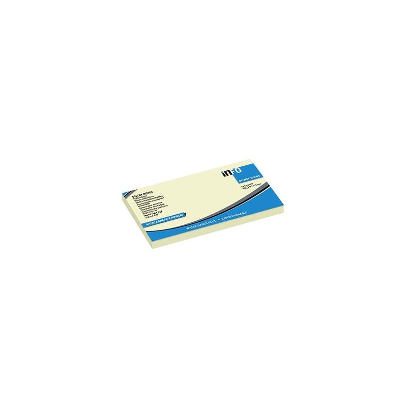 Notisar 12 st/fp Info Power Notes Gul 125x75mm