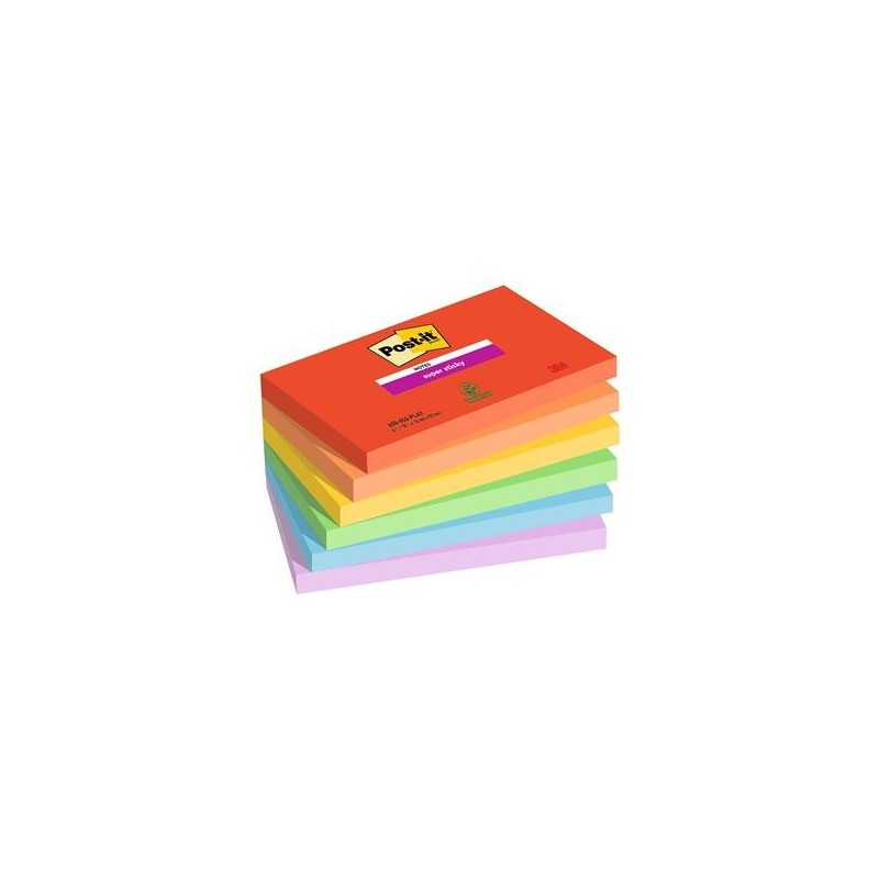 Notisar Post-it Super Sticky Playful 76x127mm 6 st/fp