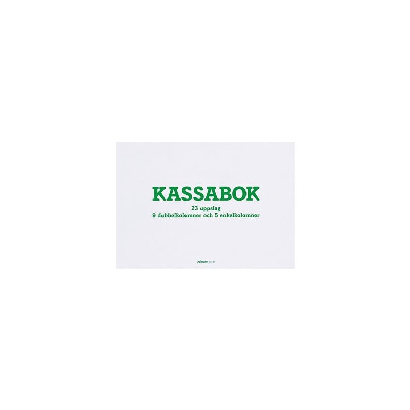 Kassabok 9 Dubbel- / 5 Enkelkolumner 23 Sidor A4L