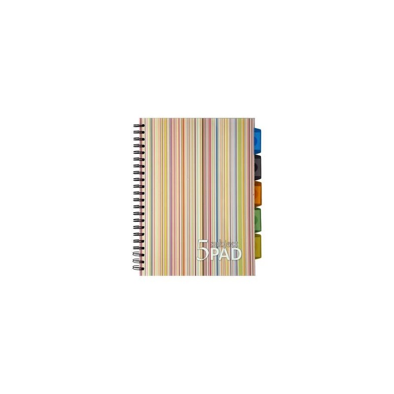 Ämnesblock 5-Flik PP 125 Blad A5 70g 12 st/krt