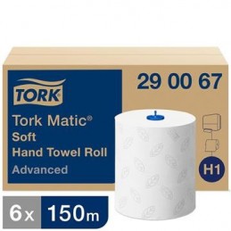 Pappershandduk Tork H1 Matic Adv 2-lg 210mm x 150m 6/fp