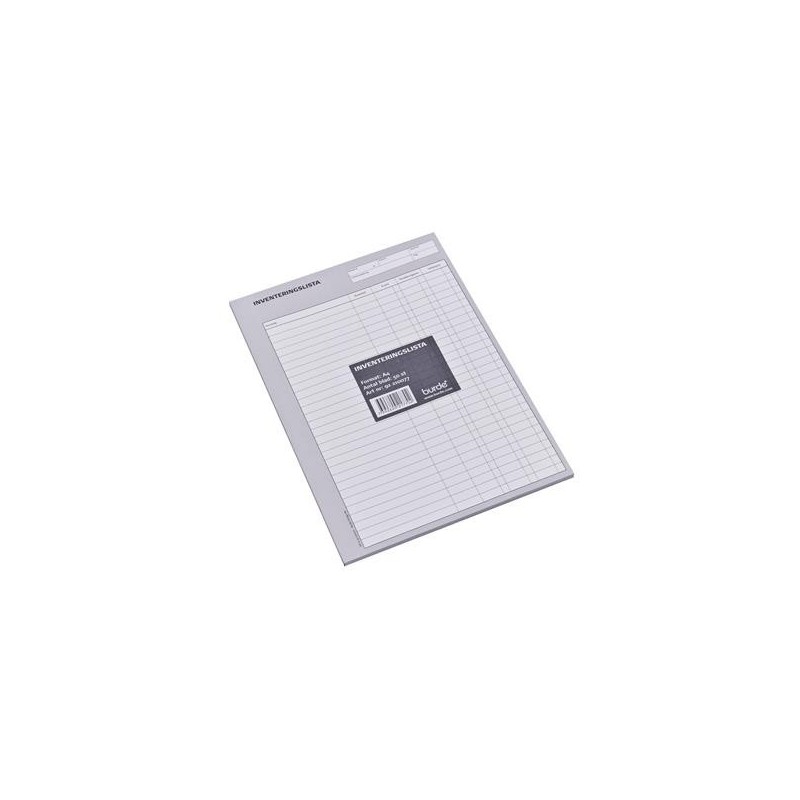 Inventeringslista Onumrerad 50 Sidor A4