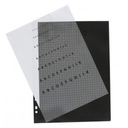 Mappficka Security A4 transparent  svart 50 st/fp