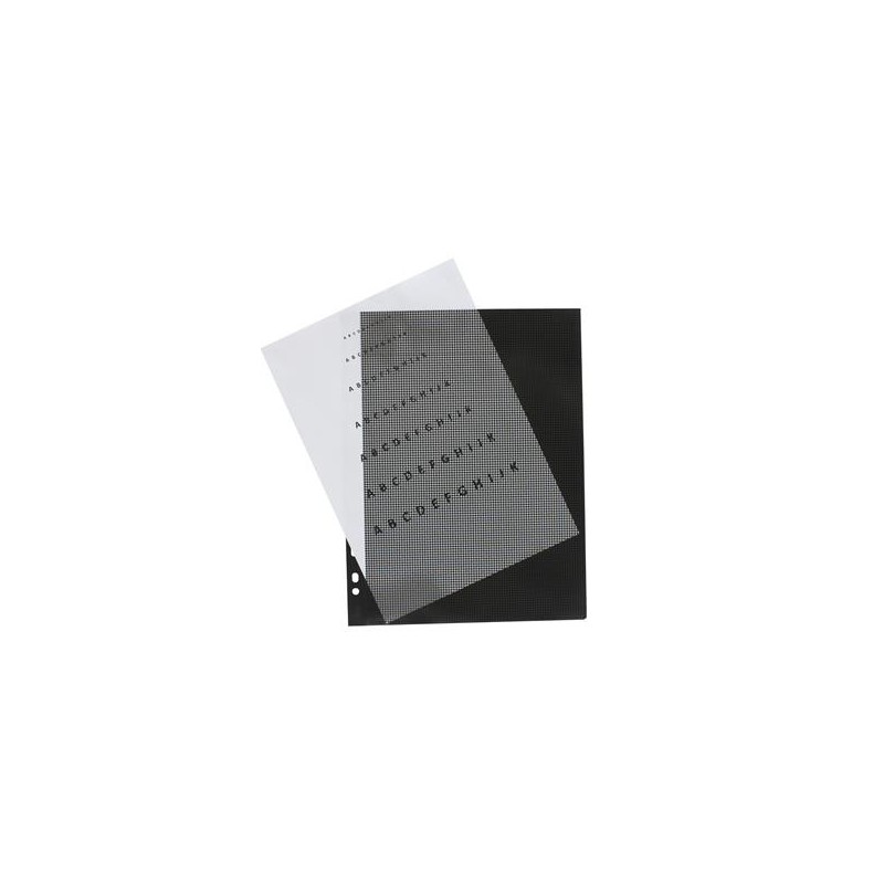 Mappficka Security A4 transparent  svart 50 st/fp