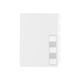 Dokumentmapp 5-flik plast transparent 25/fp