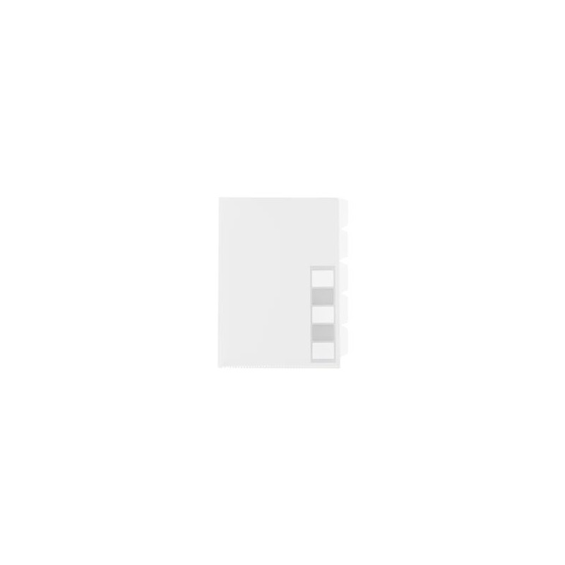 Dokumentmapp 5-flik plast transparent 25/fp