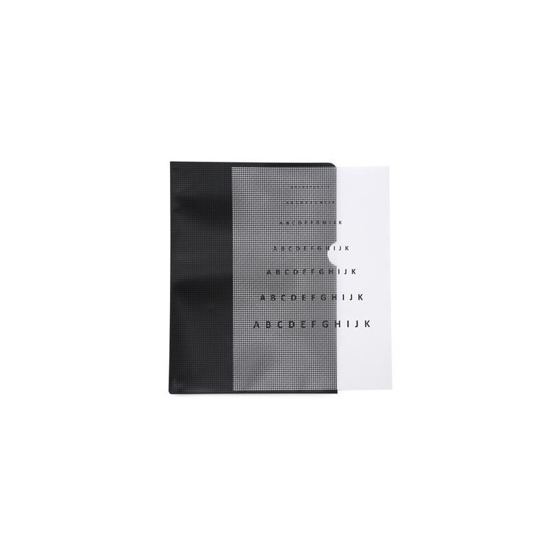Mapp security A4 transp PP 0,17/0,35 svart 50/fp