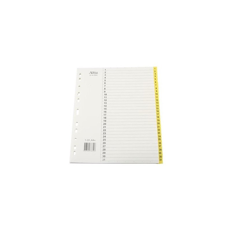 Pärmregister Plus flikförstärkta 1-31 A4+ 10 st/fp