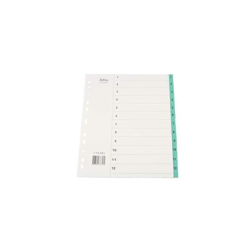 Pärmregister Plus flikförstärkta 1-12 A4+ 10 st/fp