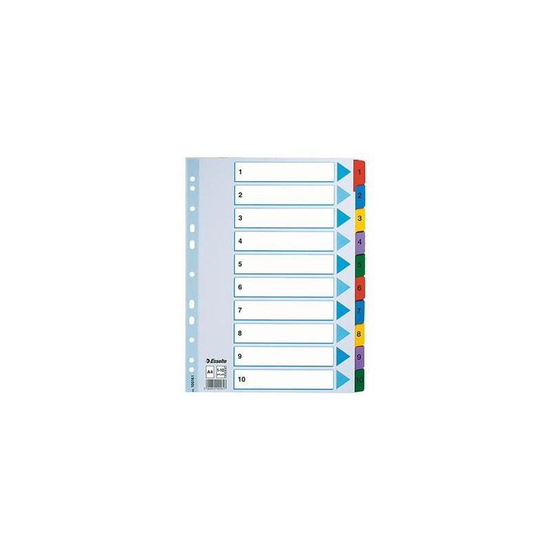 Pärmregister Esselte Mylar 1-10 A4 10 st/fp