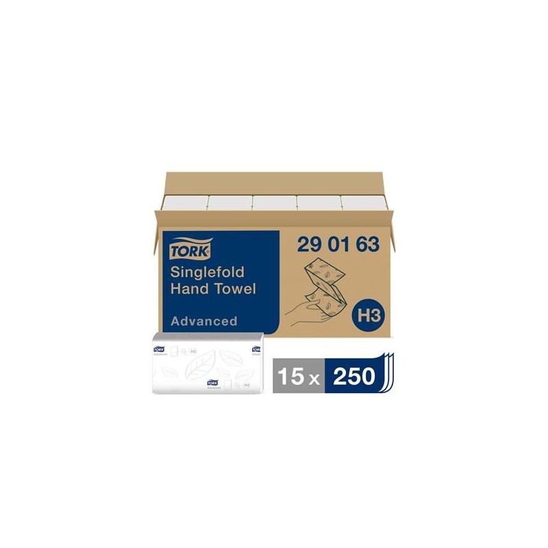 Pappershandduk Tork H3 Adv 2-lg 230x250mm 3750/fp