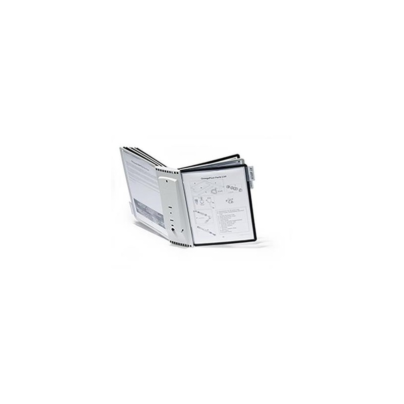 Väggställ Durable Sherpa 10 paneler svart/grå A4
