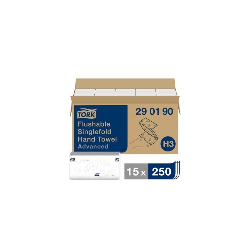 Pappershandduk Tork H3 Adv 2-lg Spolbar 230x230mm 3750/fp