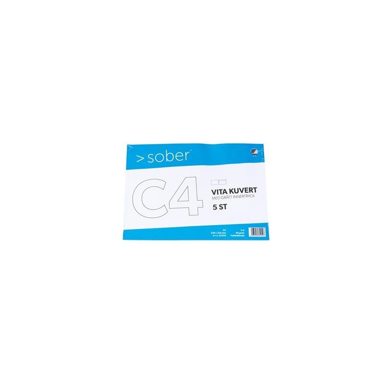 Kuvert C4 5 pack Vit 5 st/fp