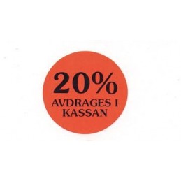 Etikett 20% avdrages i...