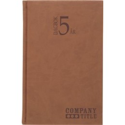 5-årsdagbok Konstläder Cognac
