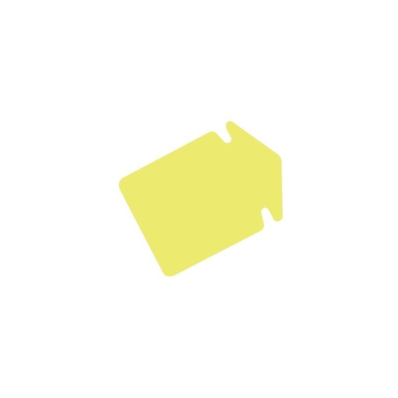 Skyltkartong Pil mellan fluor gul 23 x 16,5 cm 25/fp