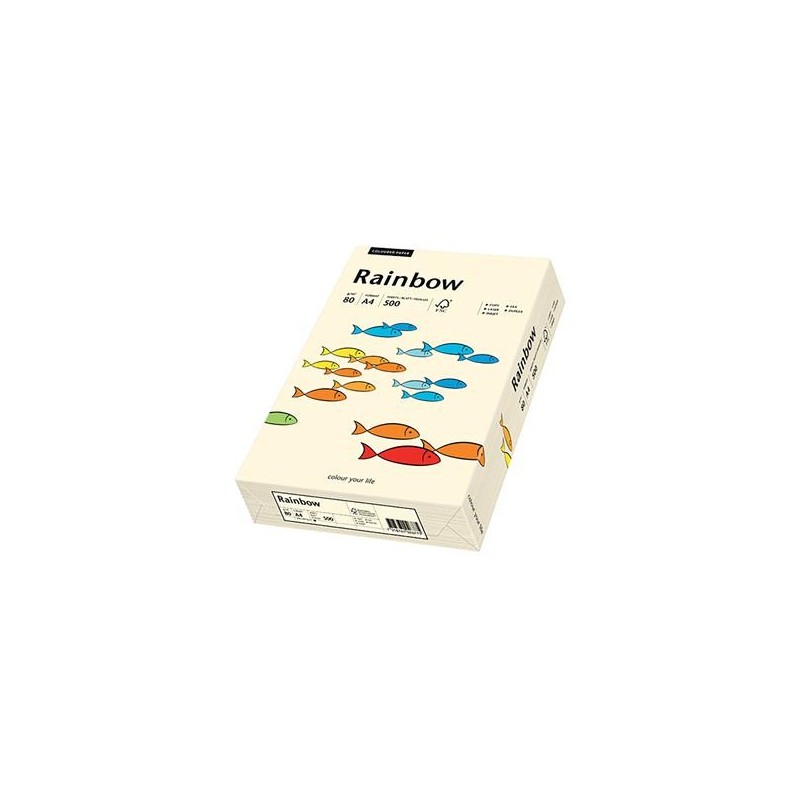 Kopieringspapper Rainbow crème A4 80g 500 st/fp