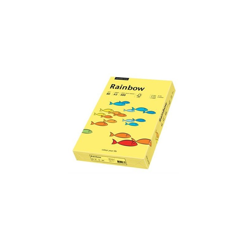 Kopieringspapper Rainbow yellow A3 80g 500 st/fp