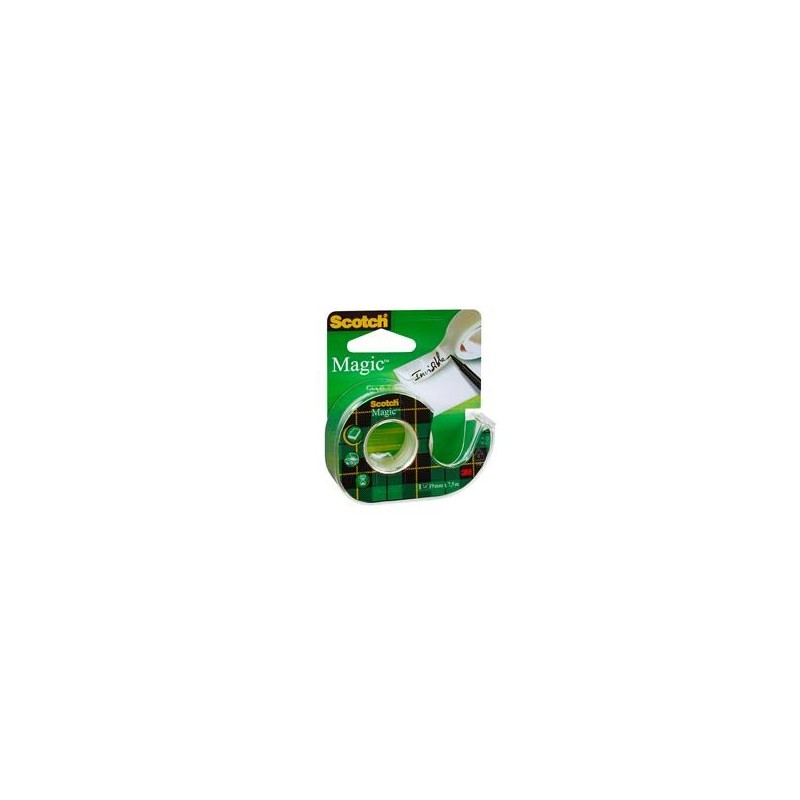 Dokumenttejp Scotch Magic 810 med dispenser 19mm x 7,5m 12 st/fp